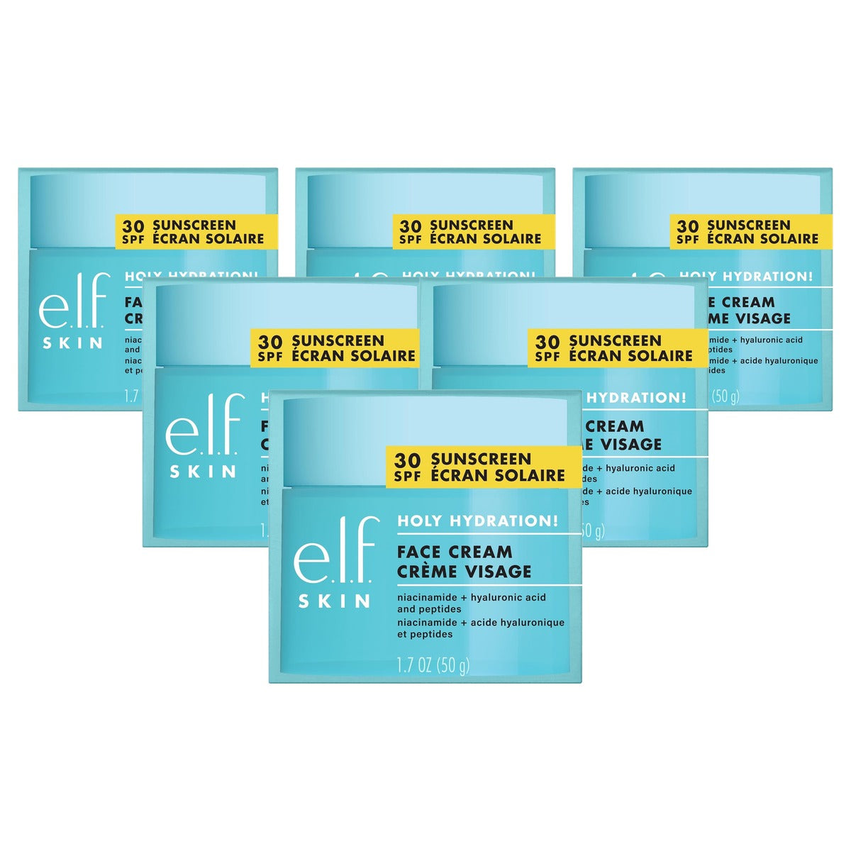 e.l.f. Skin Holy Hydration! Face Cream SPF 30 50 g - 6 stuks
