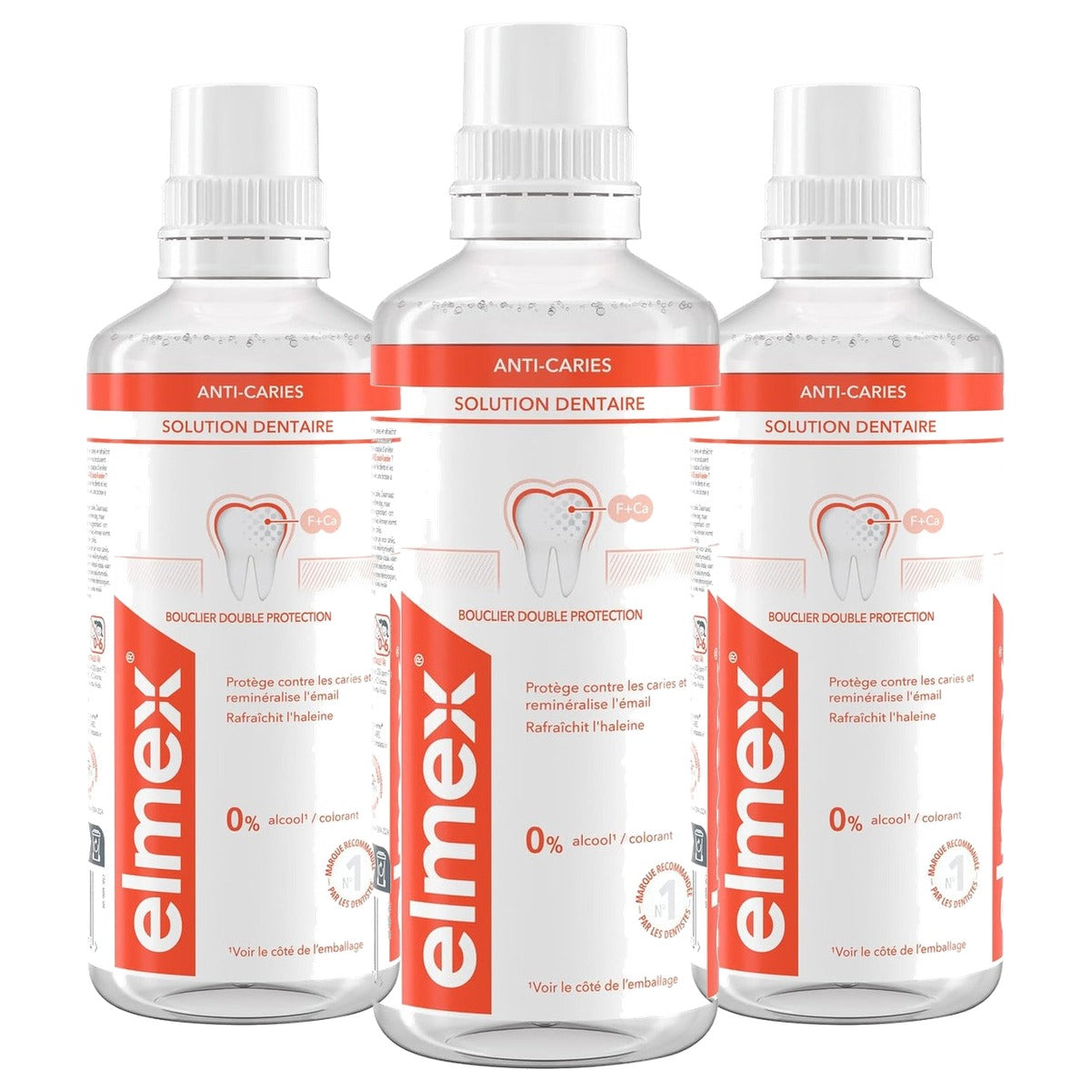 ELMEX Anti-Cariës Mondwater zonder alcohol - 3-pack