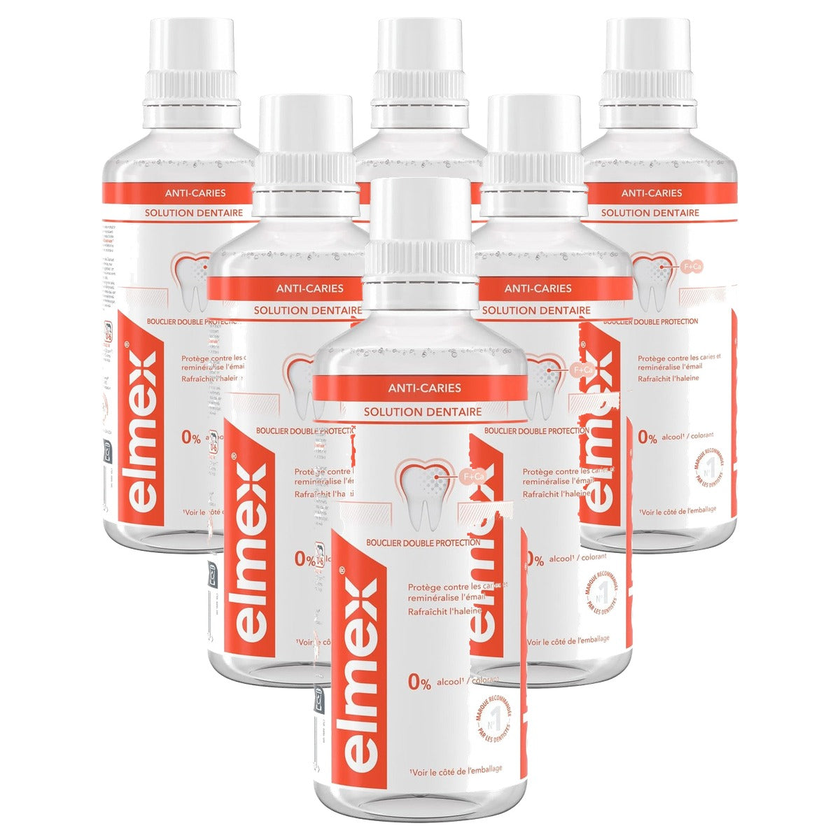 ELMEX Anti-Cariës Mondwater zonder alcohol - 6-pack
