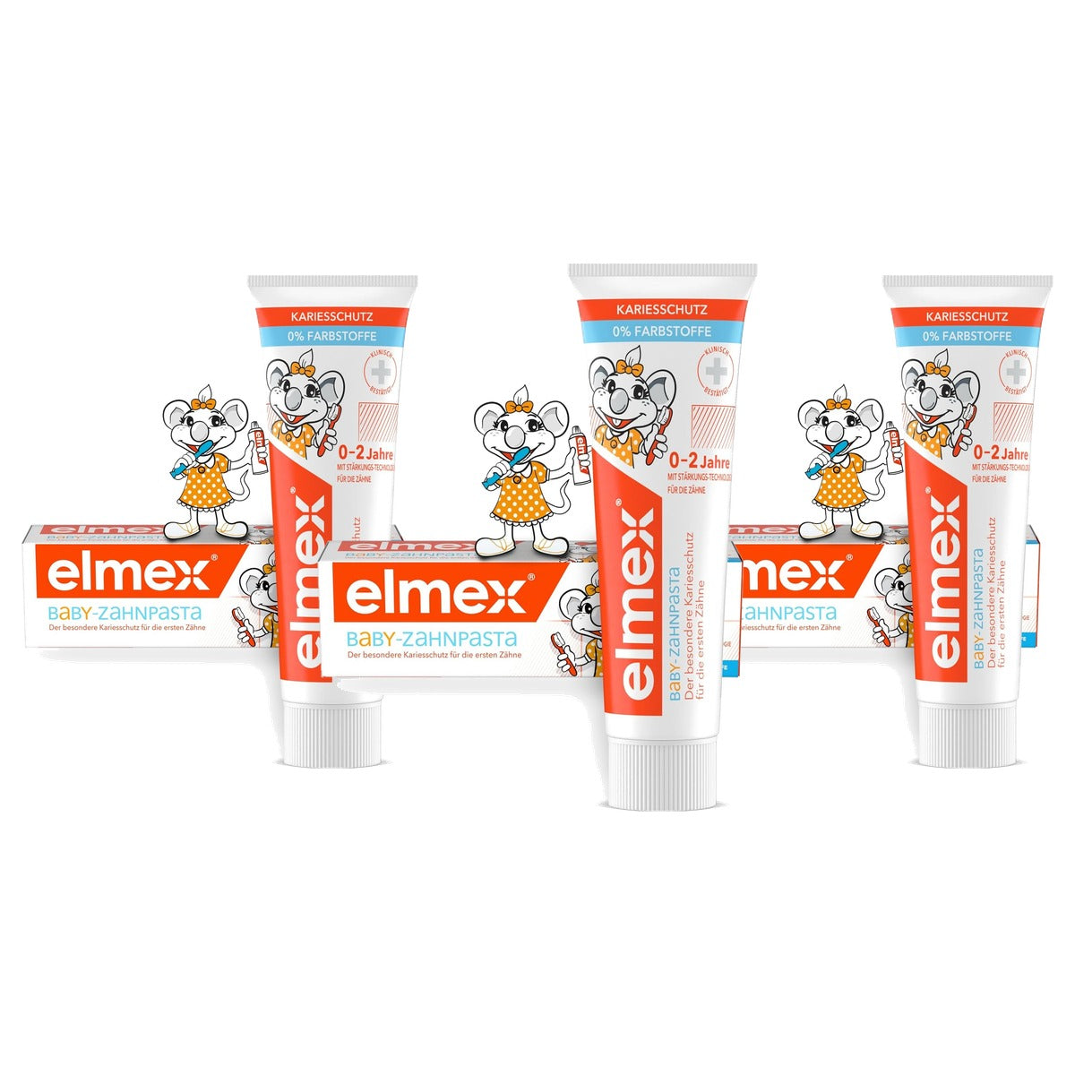 ELMEX Babytandpasta 0-2 jaar 1000 ppm 3 x 50 ml - Voordeelverpakking