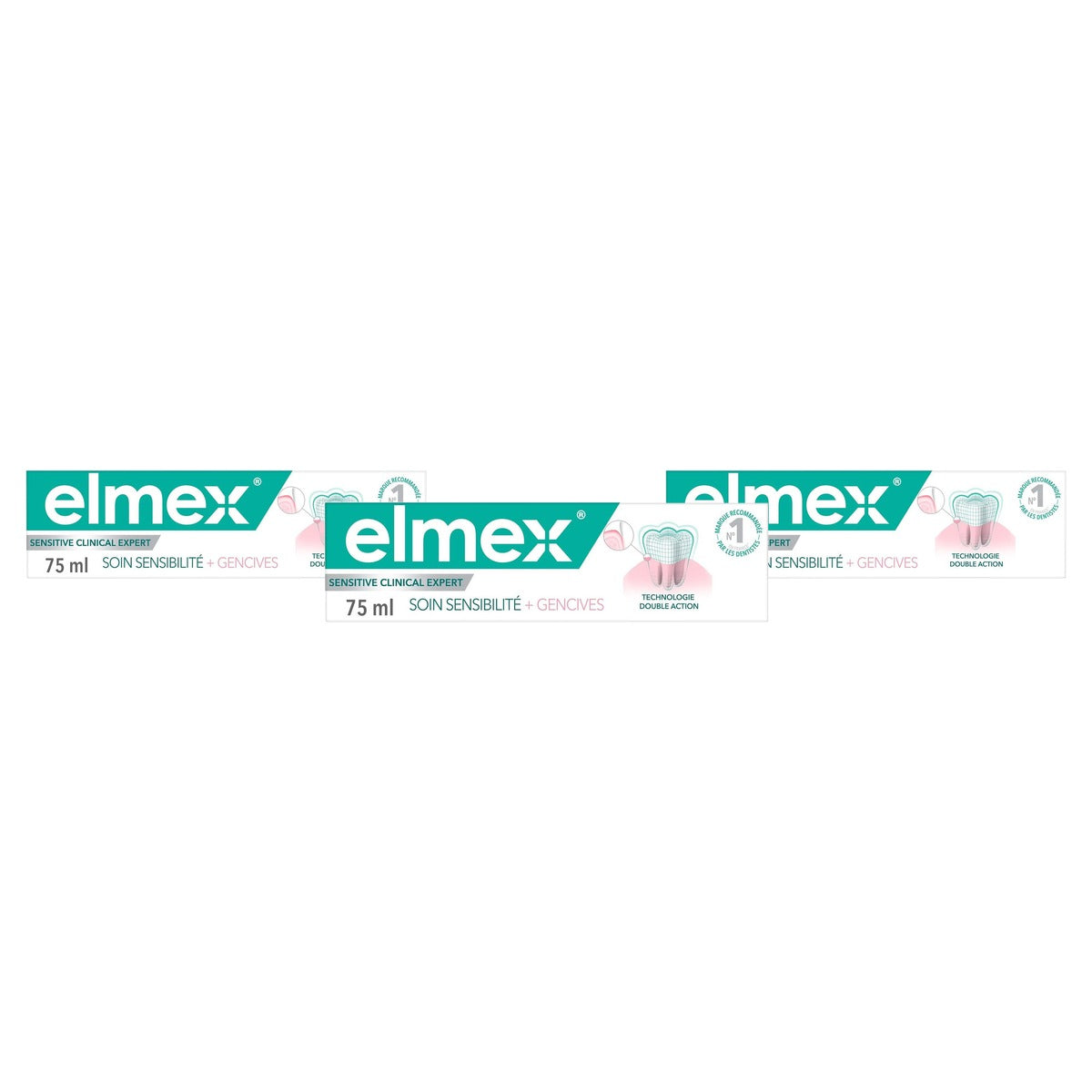 ELMEX Care Sensibility + Tandvlees 3 x 75 ml - Voordeelverpakking