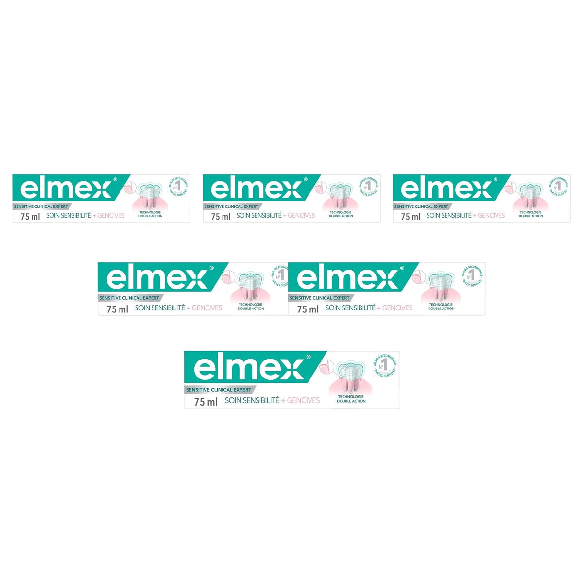 ELMEX Care Sensibility + Tandvlees 6 x 75 ml - Voordeelverpakking
