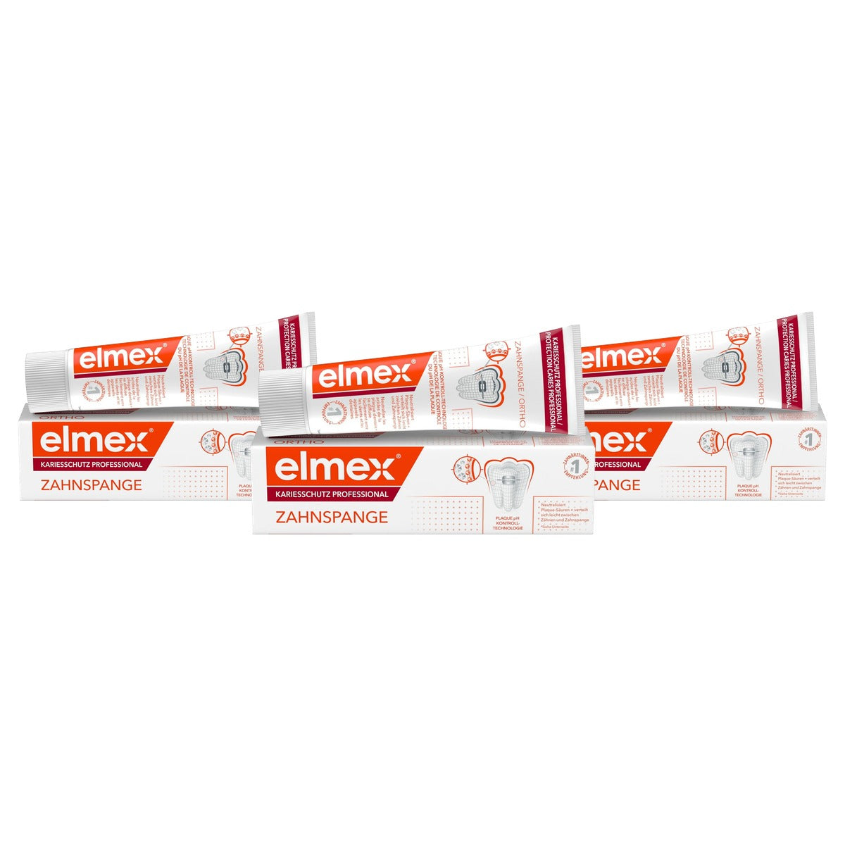 ELMEX Cariësbescherming Professional tandpasta 3 x 75 ml - Voordeelverpakking