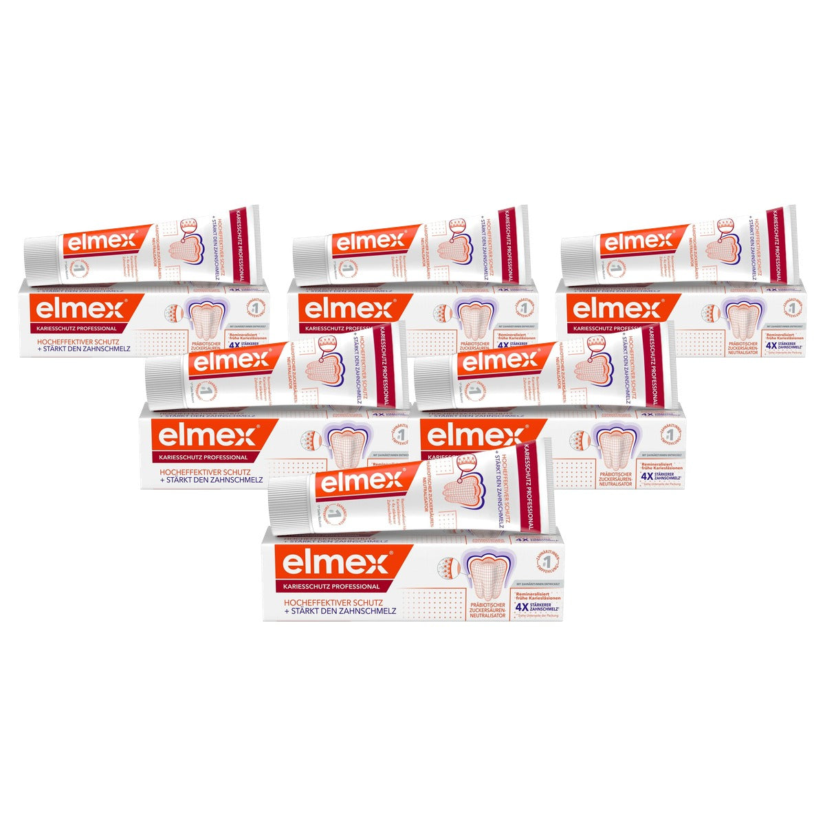 ELMEX cariësbescherming professionele tandpasta 6 x 75 ml - Voordeelverpakking