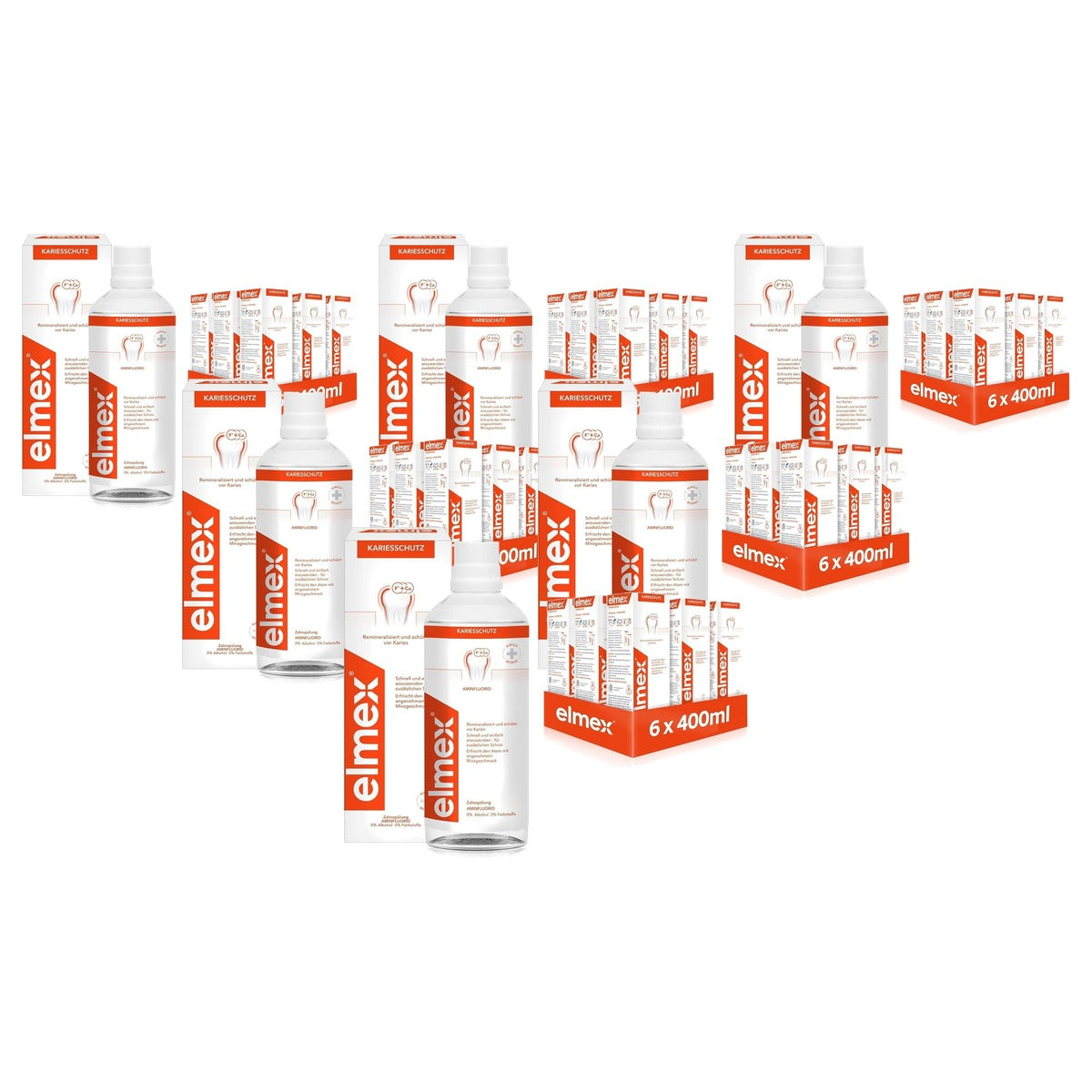 ELMEX Cariësbescherming Tandspoeling 6 x 400 ml - Voordeelverpakking