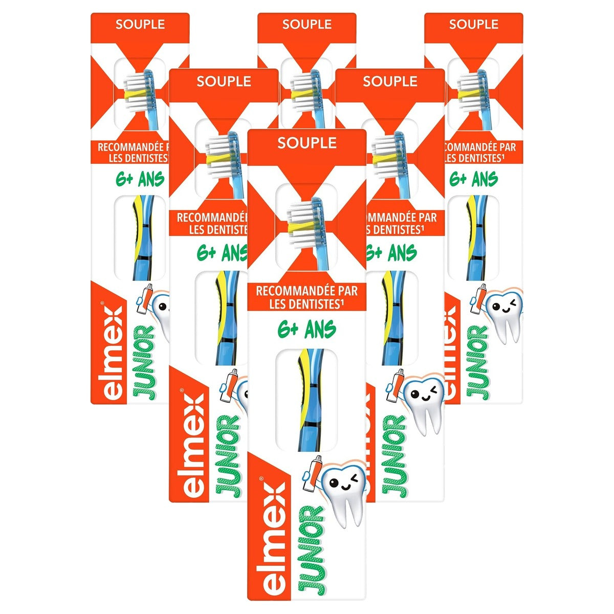 ELMEX InterX Junior tandenborstel 6-12 jaar - 6-pack