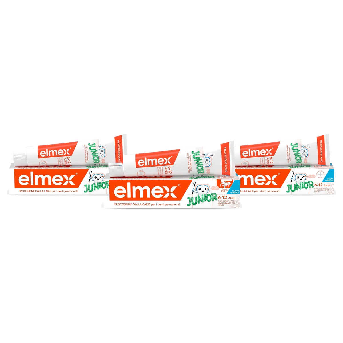 ELMEX Junior Tandpasta 6-12 jaar 3 x 75 ml - Voordeelverpakking