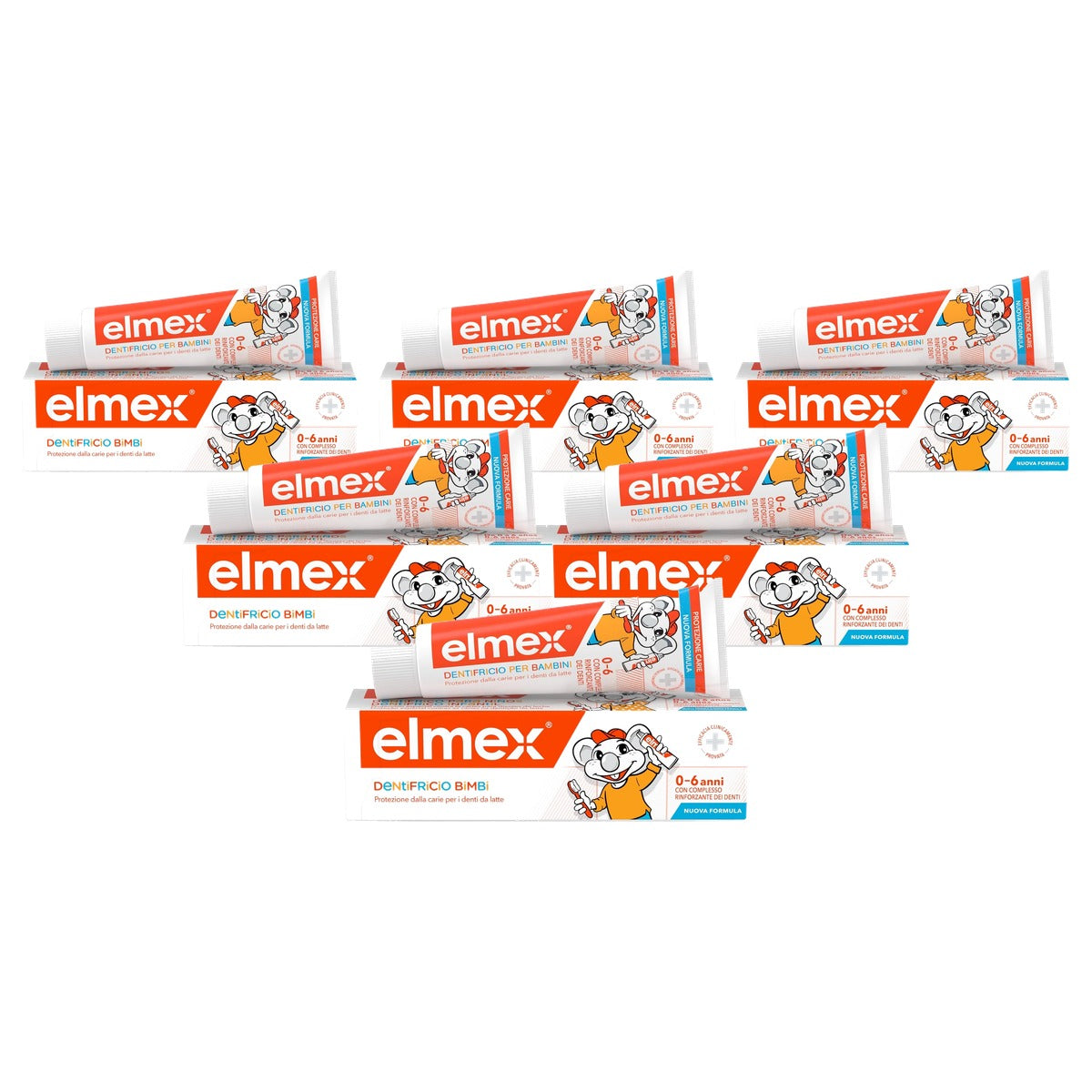 Elmex Kinderbescherming tandpasta 0-6 jaar 6 x 50 ml - Voordeelverpakking