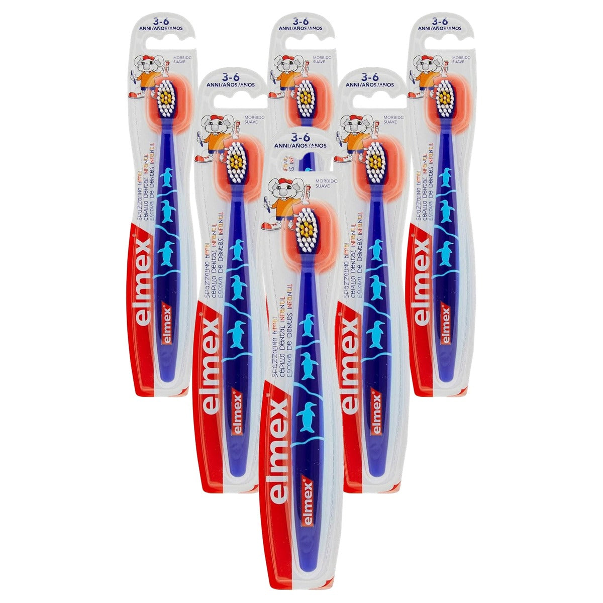 ELMEX Kindertandenborstel 3-6 jaar - 6-pack