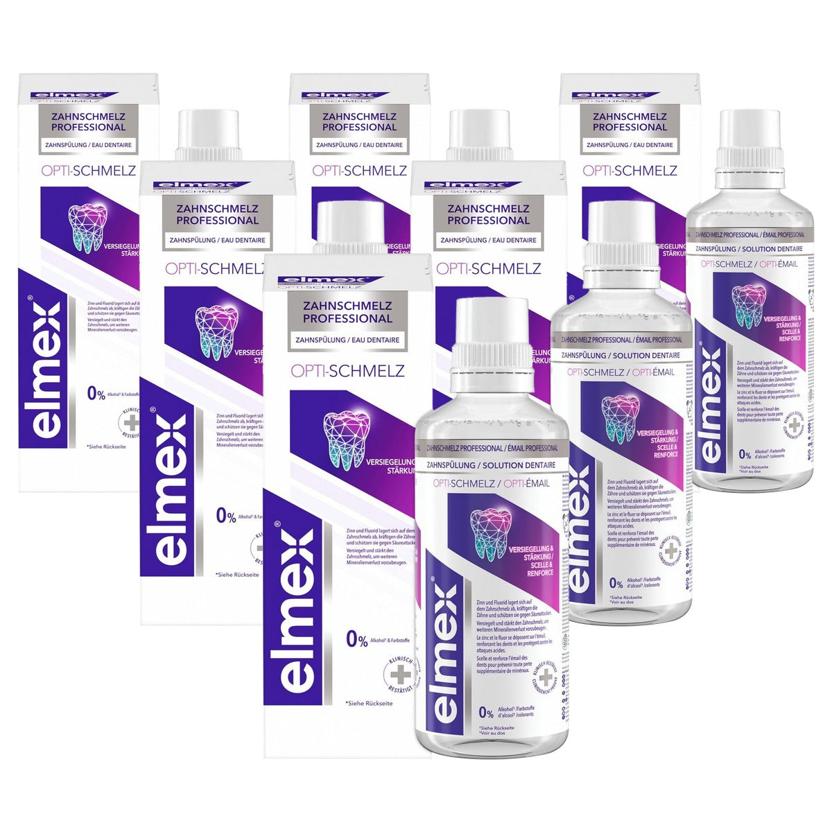ELMEX Professional Opti-schmelz afdichting & versterking 6 x 400 ml - Voordeelverpakking