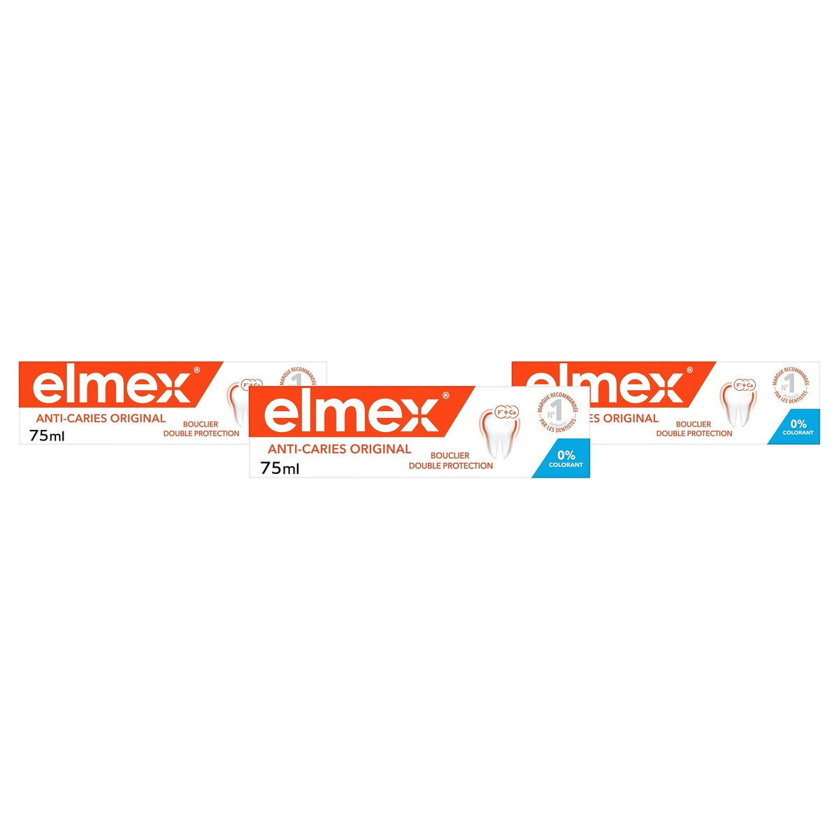 ELMEX Original tandpasta tegen cariës 3 x 75 ml - Voordeelverpakking