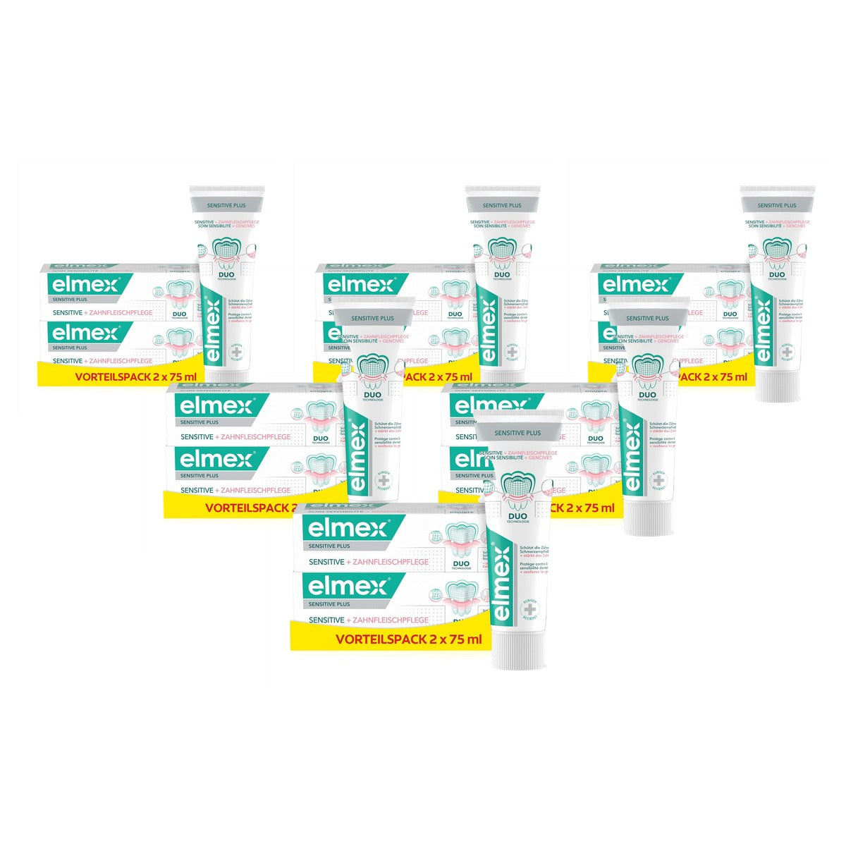 ELMEX Sensitive Plus Tandvleesverzorging 6 x 75 ml - Voordeelverpakking