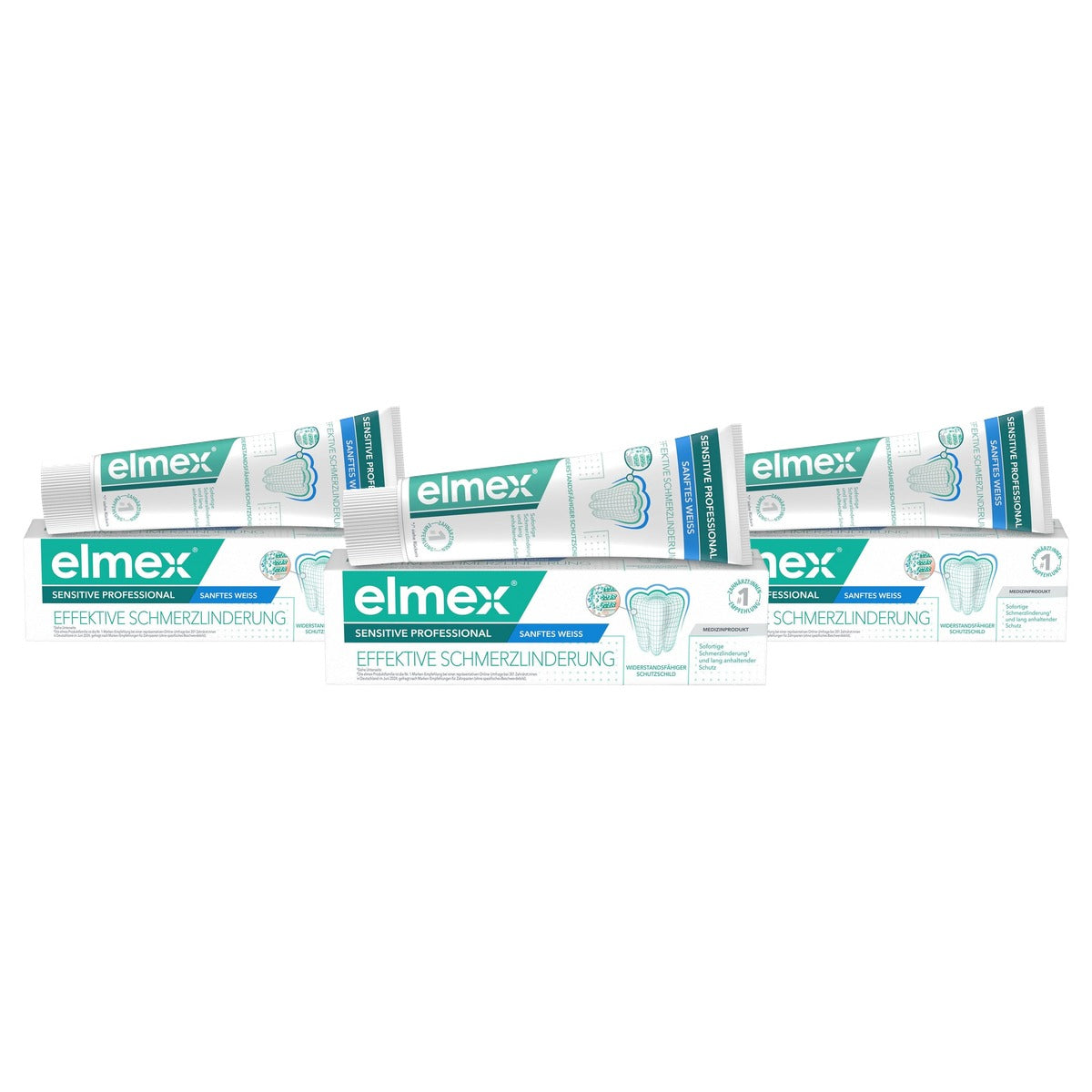 ELMEX Sensitive Professional plus zacht tandwit 3 x 75 ml - Voordeelverpakking