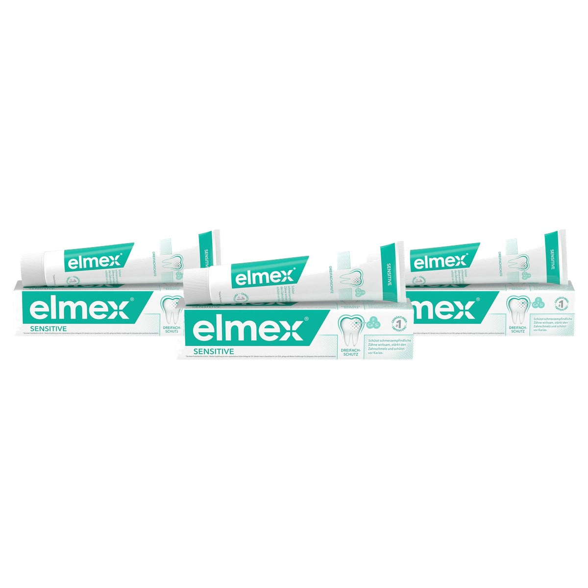 ELMEX Sensitive Tandpasta voor pijngevoelige tanden 3 x 75 ml - Voordeelverpakking