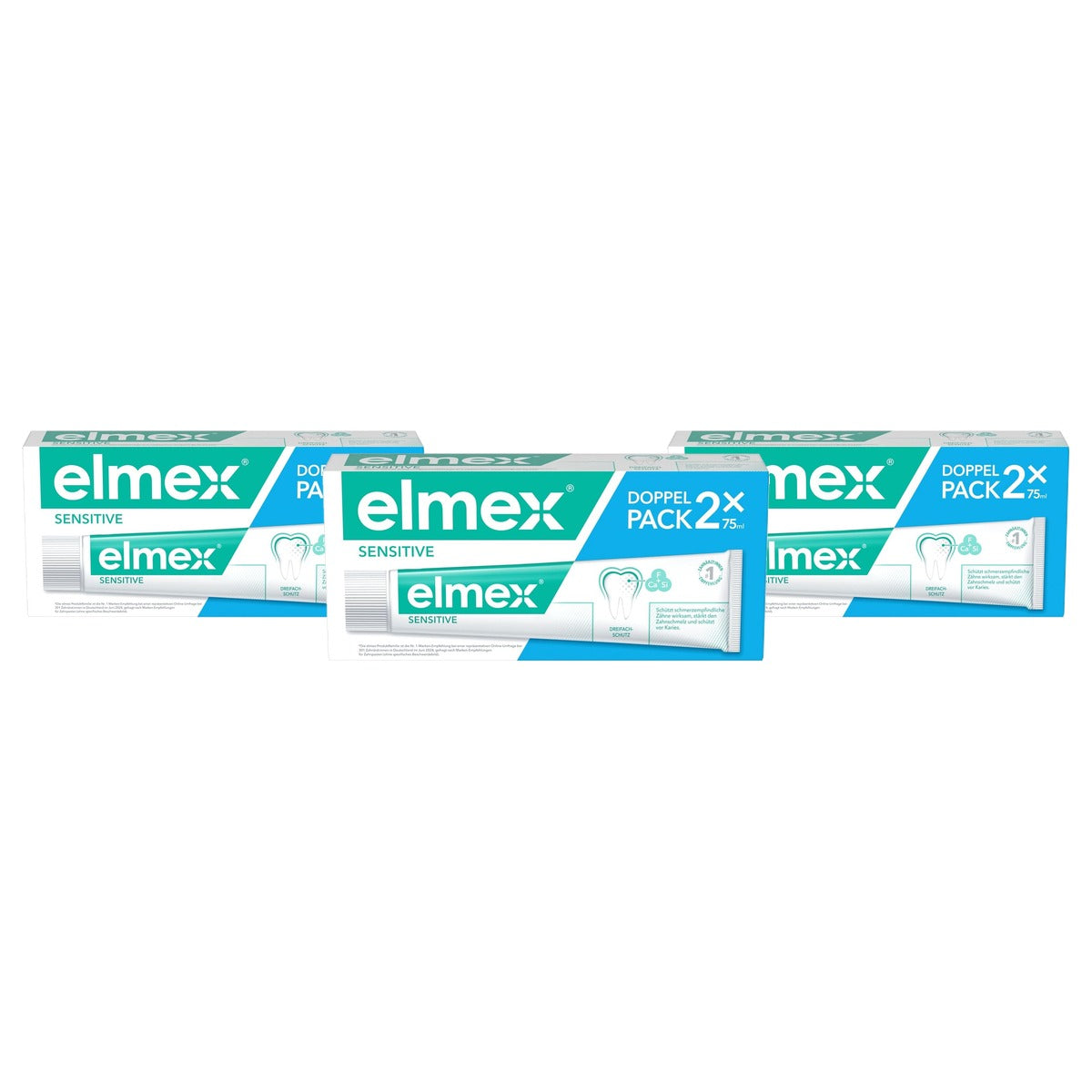 ELMEX Sensitive tandpasta dubbelpak 3 x 150 ml - Voordeelverpakking