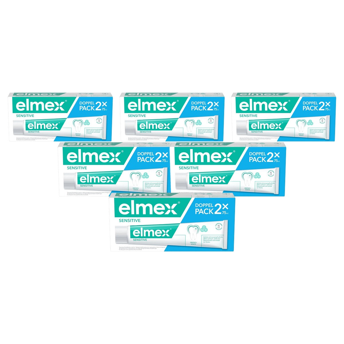 ELMEX Sensitive tandpasta dubbelpak 6 x 150 ml - Voordeelverpakking