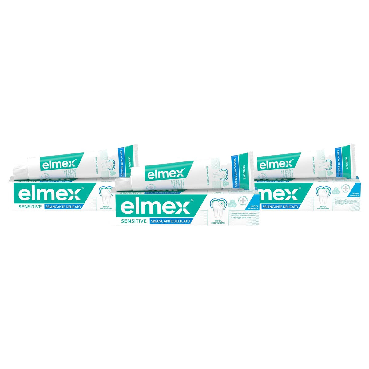 ELMEX Sensitive zacht witmakende tandpasta 3 x 75 ml - Voordeelverpakking