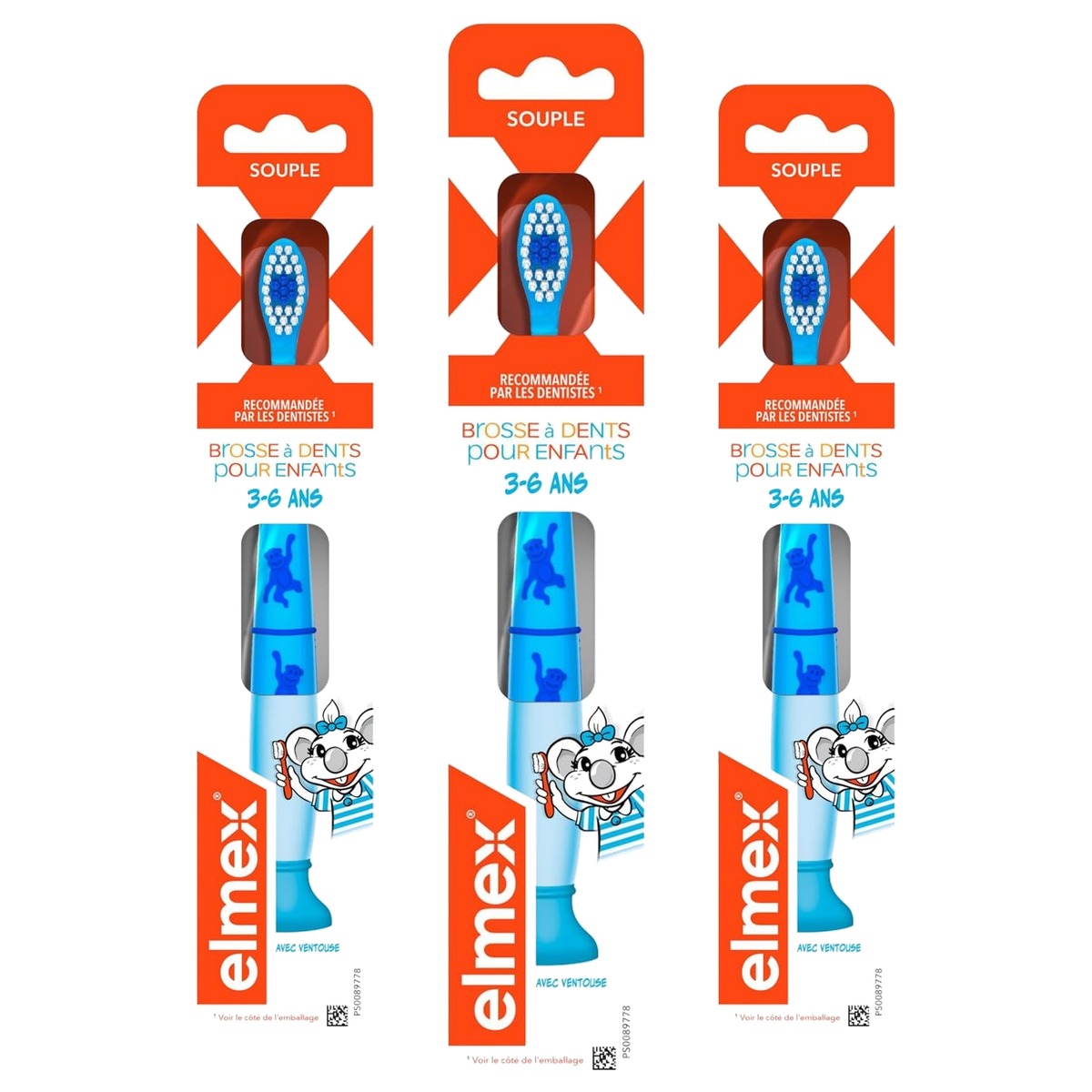 ELMEX Tandenborstel voor kinderen van 3 tot 6 jaar - 3-pack