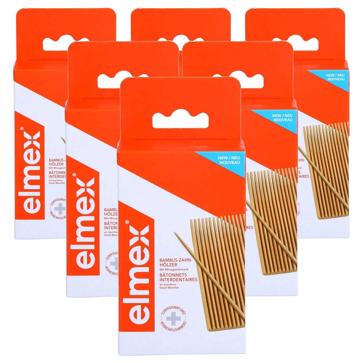 ELMEX Tandenstokers 6 x 96 stuks - Voordeelverpakking