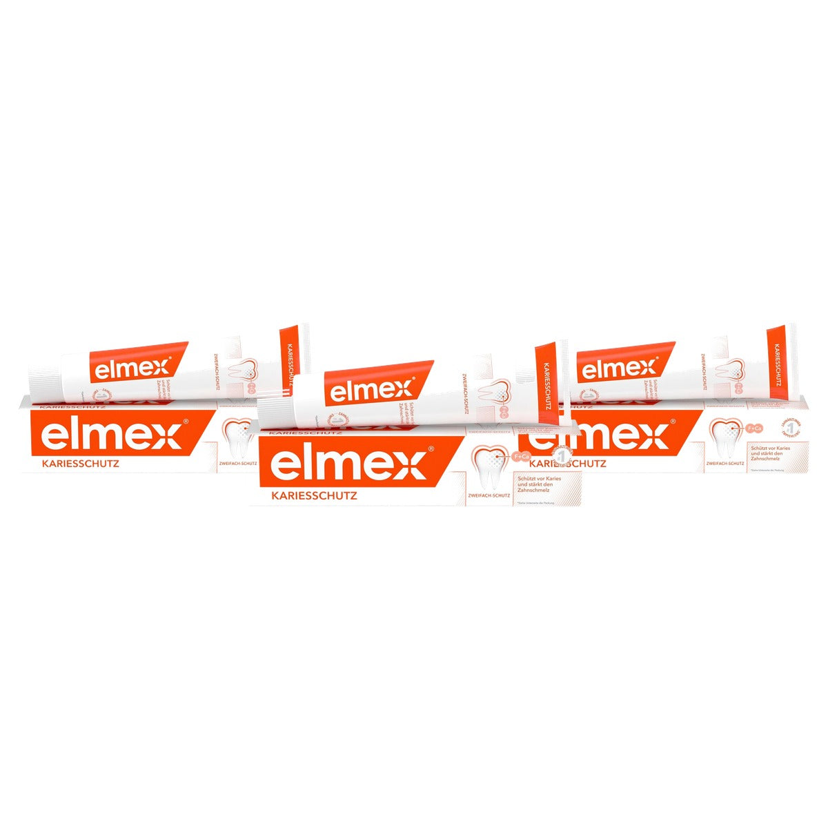 elmex Tandpasta met vouwdoos 3 x 75 ml - Voordeelverpakking