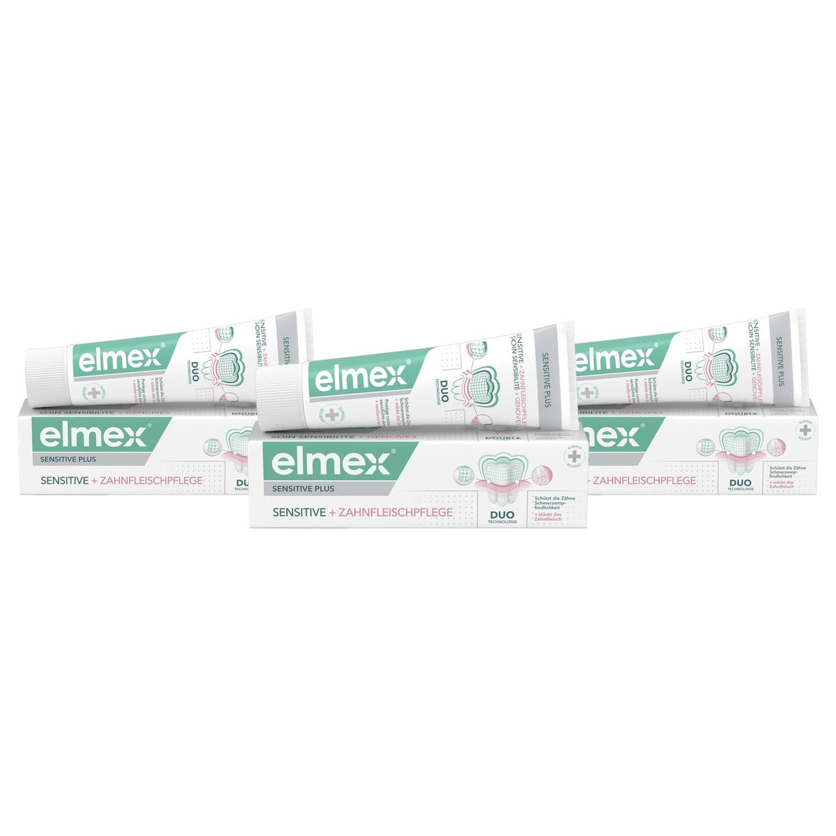 ELMEX Tandpasta Sensitive bij tandvleesproblemen 3 x 75 ml - Voordeelverpakking
