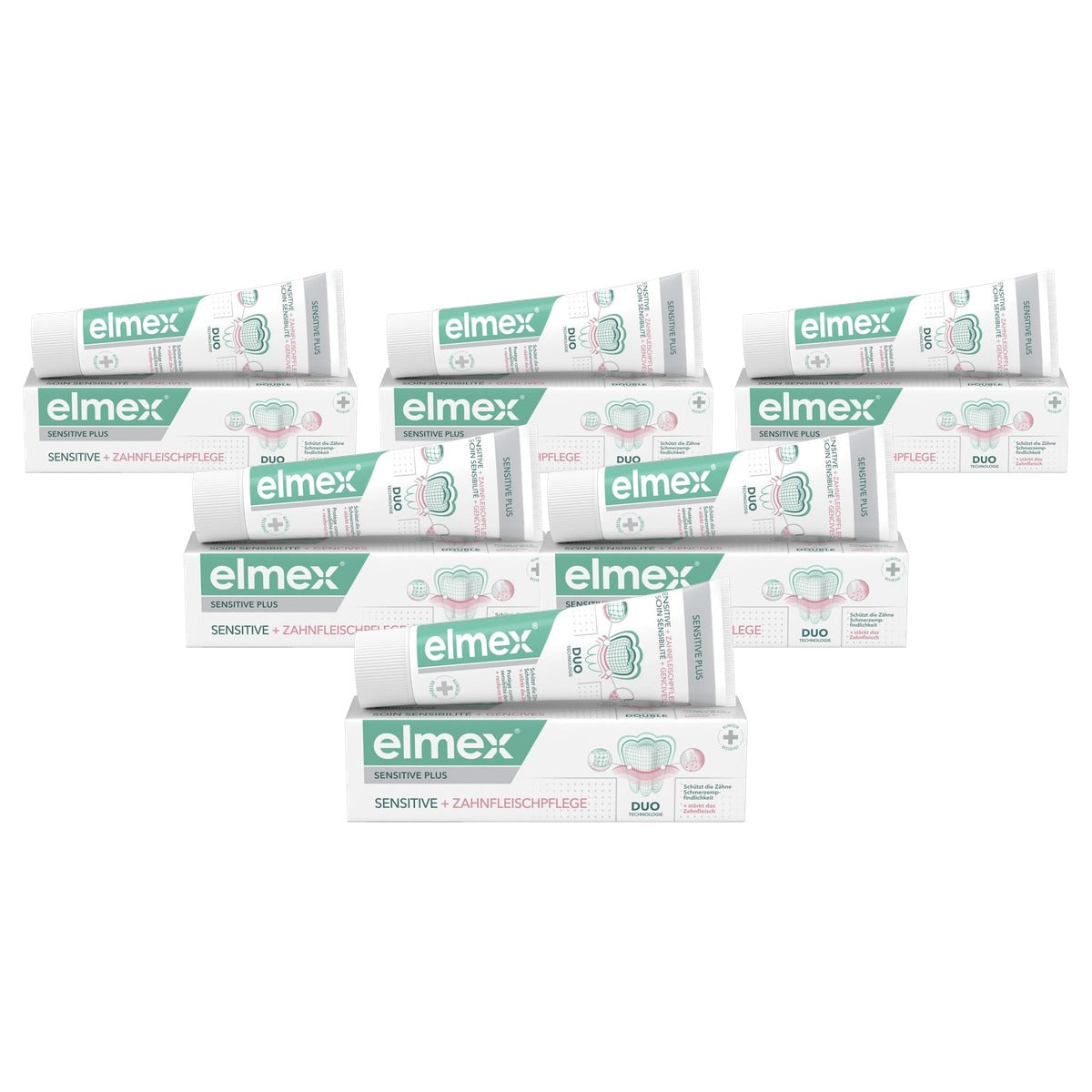 ELMEX Tandpasta Sensitive bij tandvleesproblemen 6 x 75 ml - Voordeelverpakking