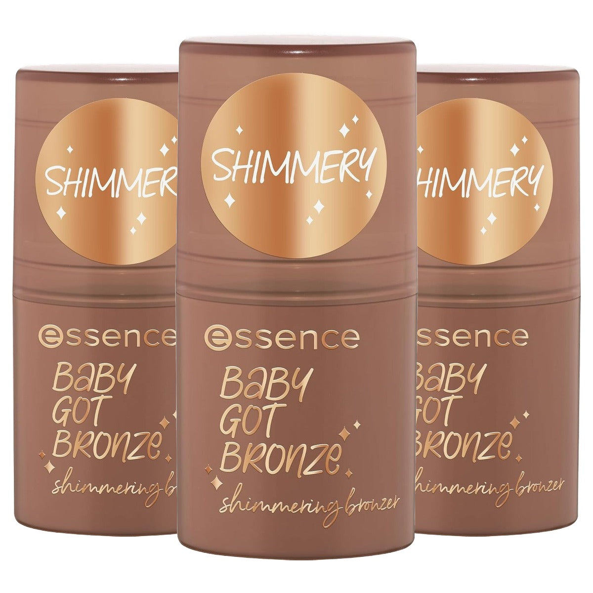 essence Baby Got Bronze shimmering bronzer contourstift nr. 20 bruin - 3-pack