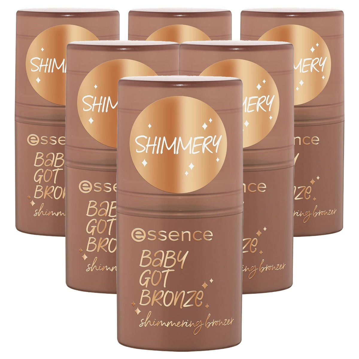 essence Baby Got Bronze shimmering bronzer contourstift nr. 20 bruin - 6-pack