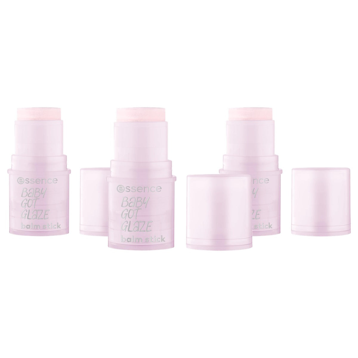 essence Baby Got Glaze balsem stick highlighter transparant - 3-pack