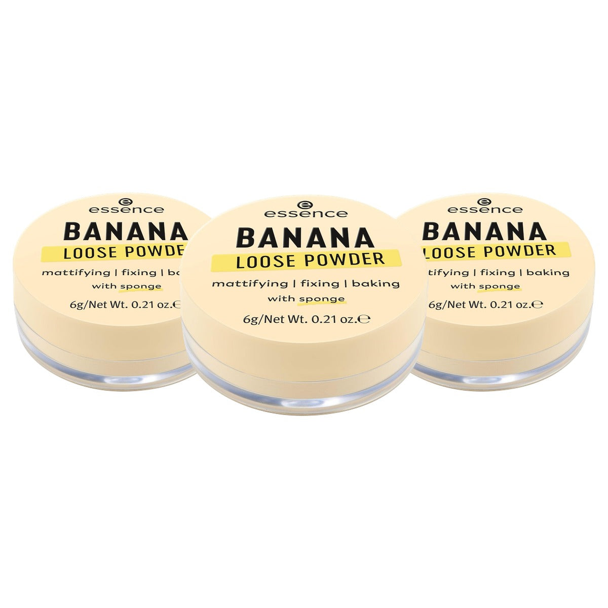 essence Banana losse poeder geel mat 6 g - 3-pack