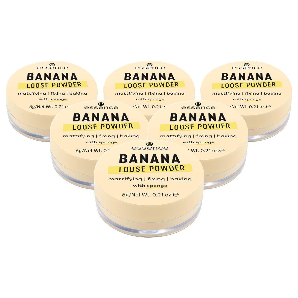essence Banana losse poeder geel mat 6 g - 6-pack