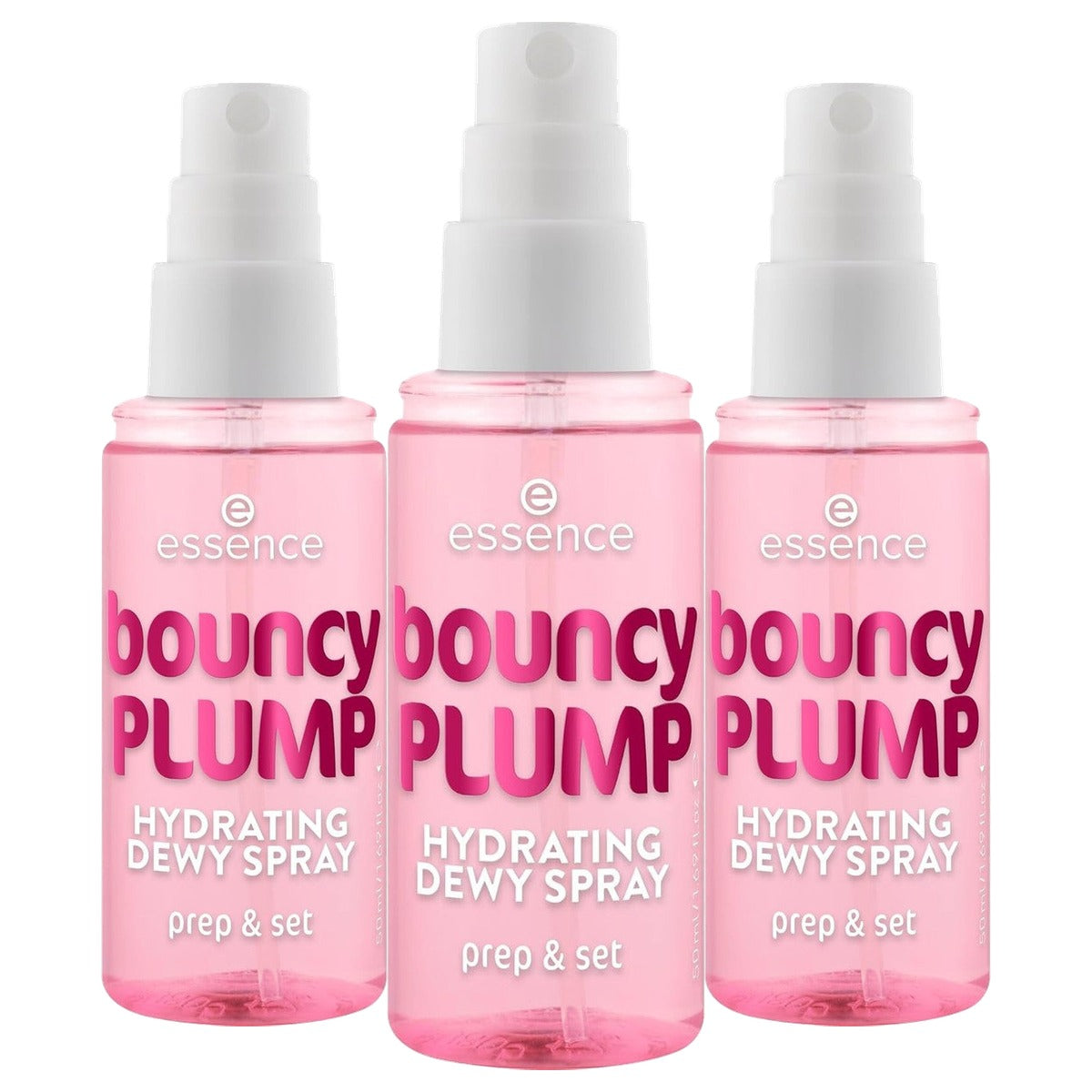 essence Bouncy Plump Hydrating Dewy Spray fixeerspray - 3-pack