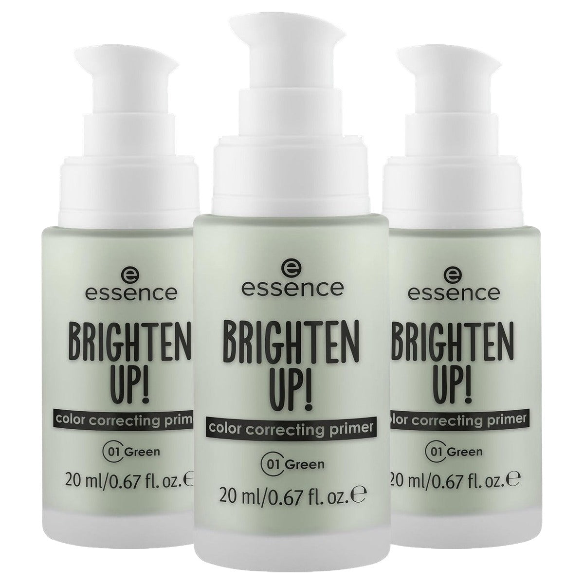 essence Brighten Up Color Correcting Primer nr. 01 groen - 3-pack