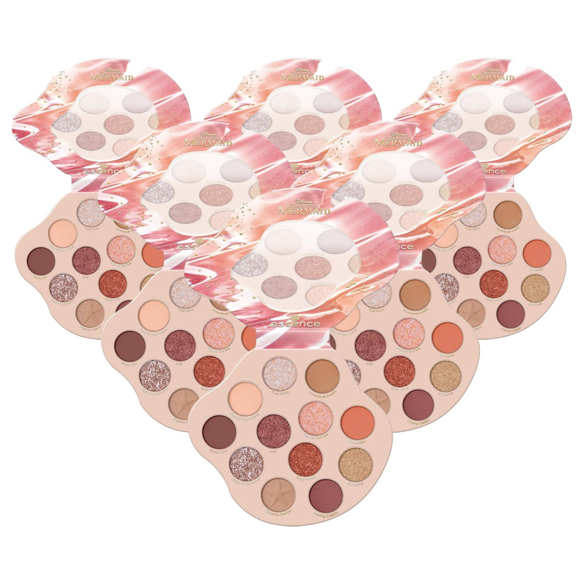 essence Disney The Little Mermaid oogschaduwpalet 01 nude 12 tinten - 6-pack