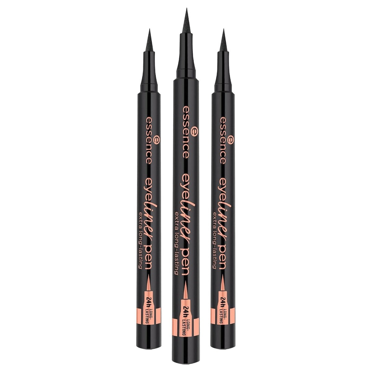 essence eyeliner pen extra langhoudend 010 zwart 1,1 ml - 3-pack
