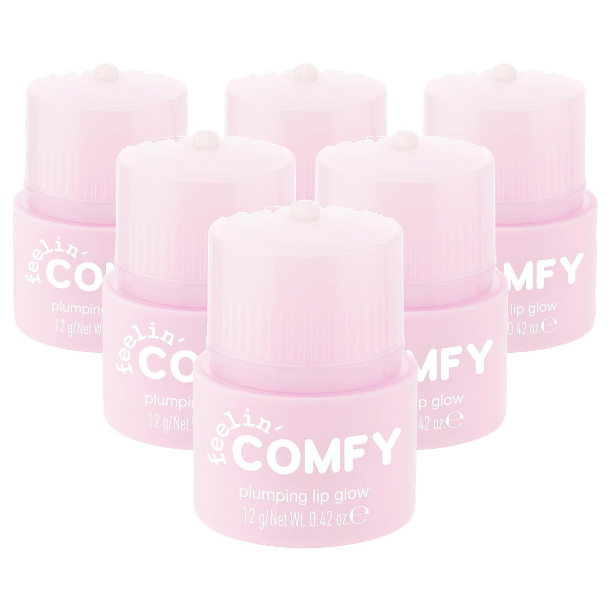 essence feelin' comfy plumping lipglow 01 transparant 12 g - 6-pack