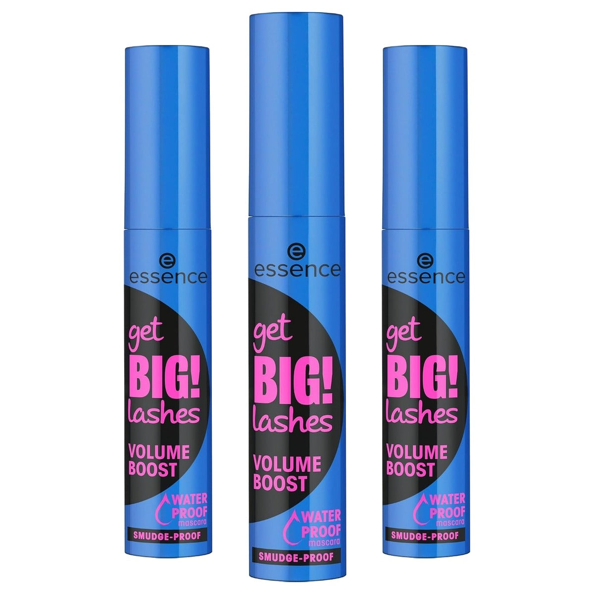essence Get Big Lashes Volume Boost waterbestendige mascara zwart - 3-pack