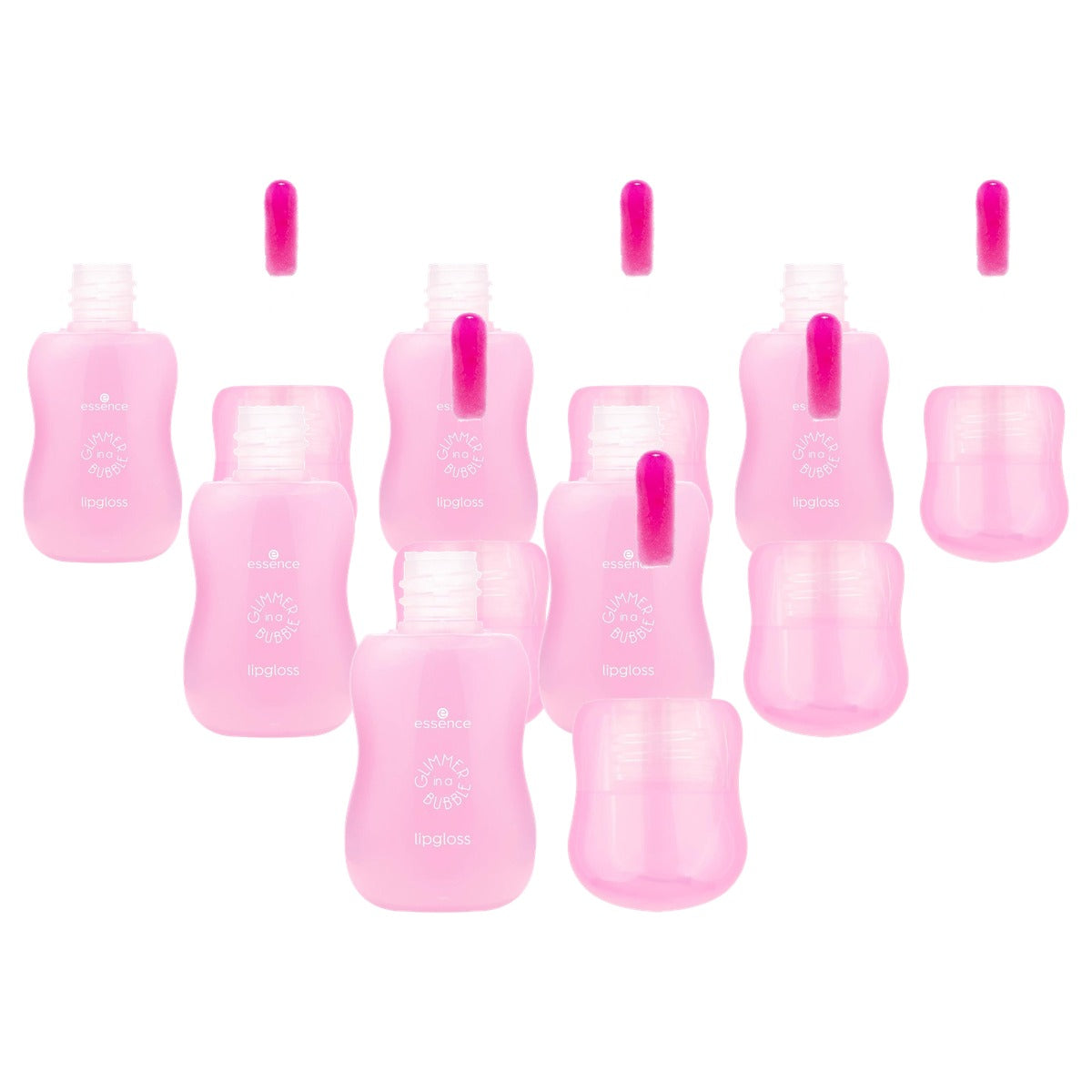 essence Glimmer in a Bubble lipgloss nr. 01 roze 3,5 ml - 6-pack