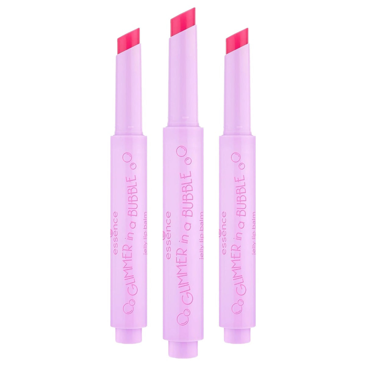 essence Glimmer in a Bubble lippenbalsem Chasing Bubbles 01 1,6 g - 3-pack