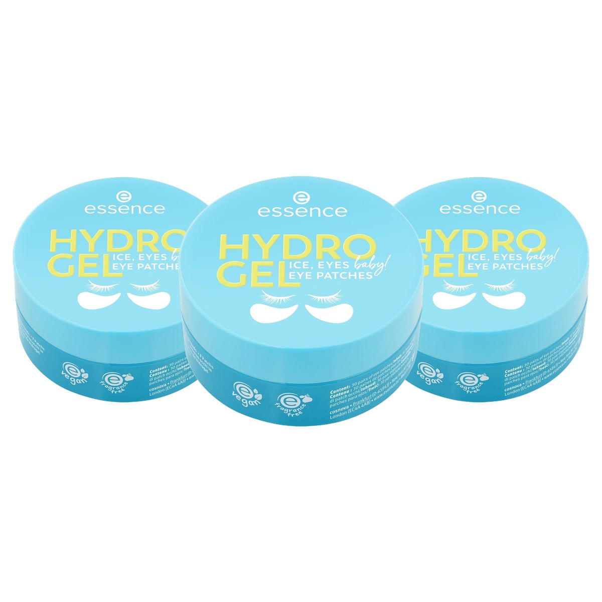 essence Hydro Gel eye patches Ice, Eyes, Baby 30 paar 90 g - 3-pack