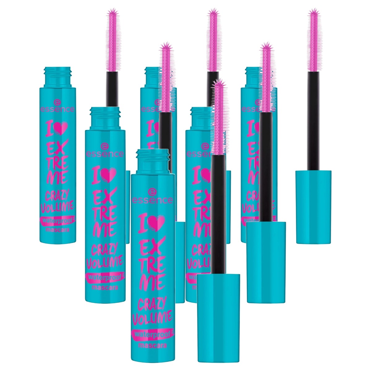 essence I Love Extreme Crazy Volume mascara zwart 12 ml - 6-pack