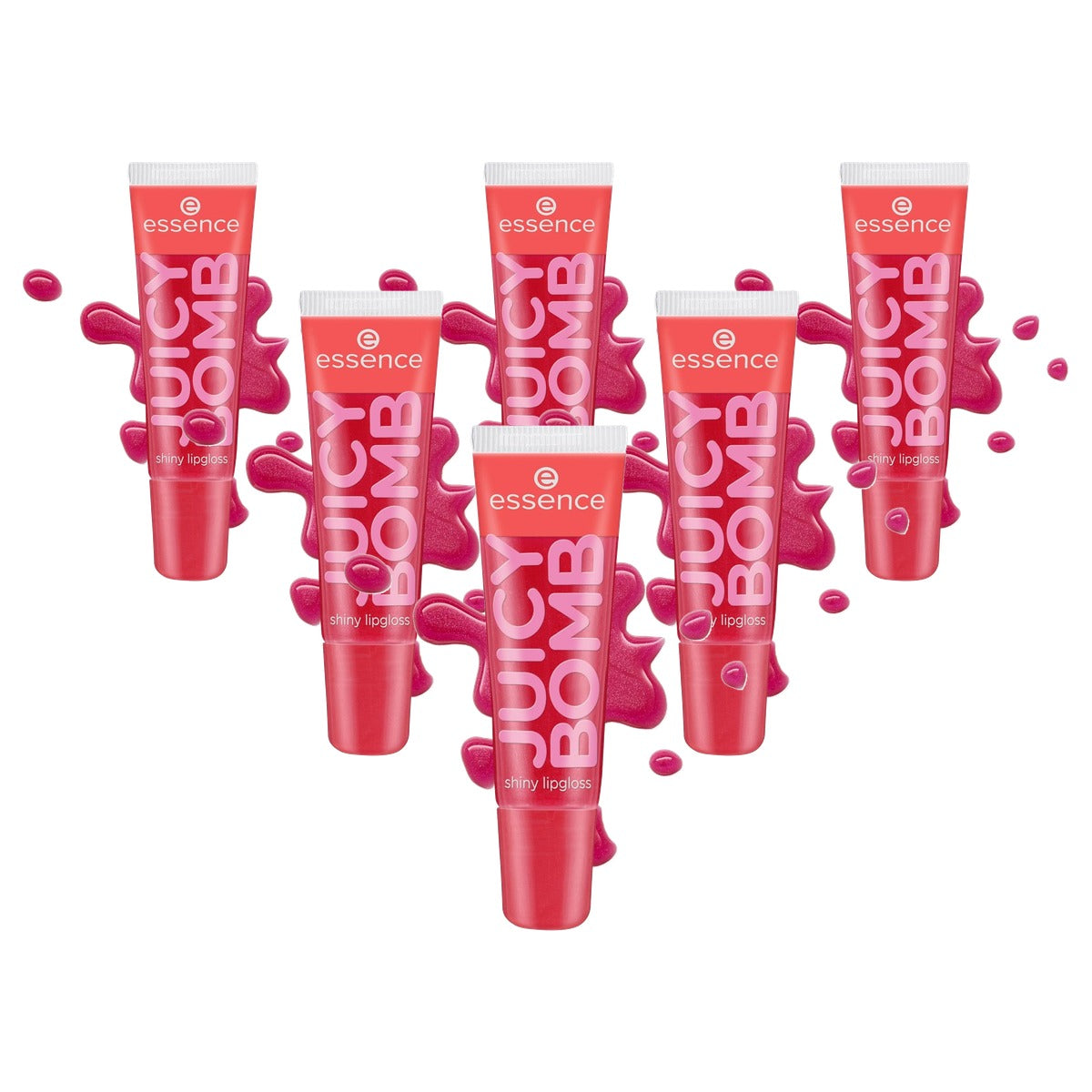 essence Juicy Bomb Shiny Lipgloss 104 Poppin' Pomegranate 10 ml - 6-pack