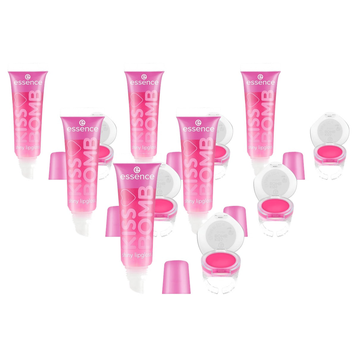 essence Kiss Bomb lipgloss & lippenbalsem Strawberry 01 10,8 ml - 6-pack