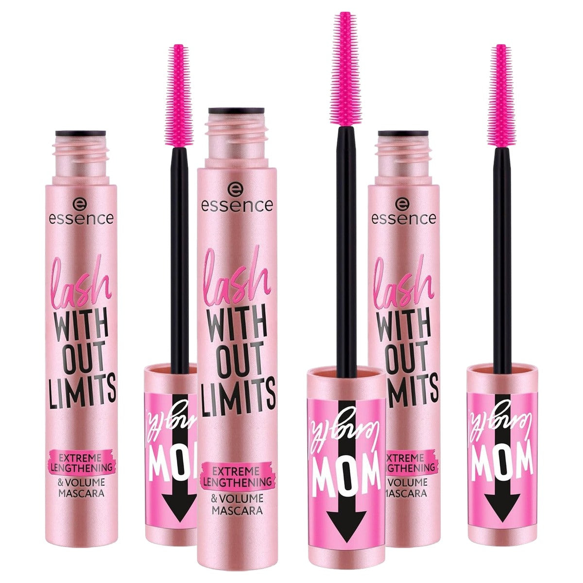 essence Lash Without Limits Lengthening & Volume mascara 01 zwart - 3-pack