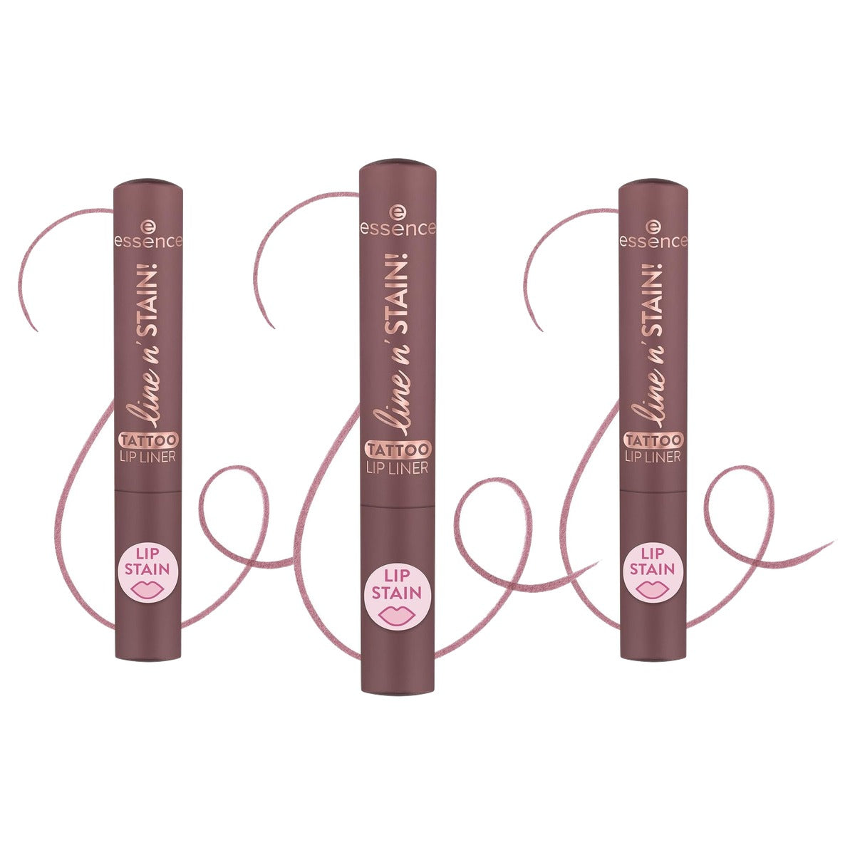 essence line n' Stain Tattoo Lip Liner 03 Make A Mauve 2,5 ml - 3-pack