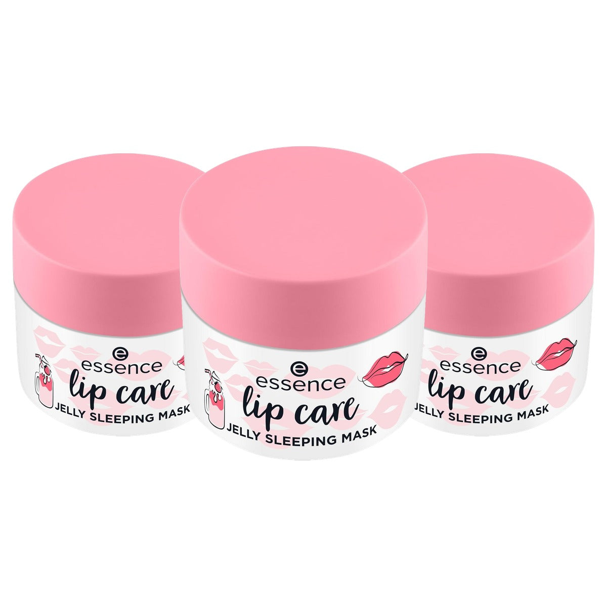 essence Lip Care Jelly Sleeping Mask lippenmasker nr. 02 rood - 3-pack