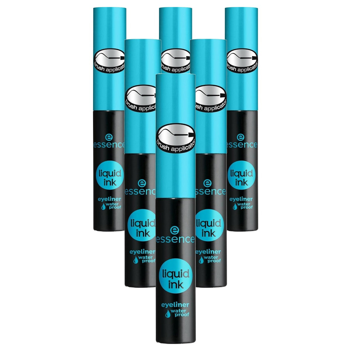 essence Liquid Ink Eyeliner waterproof nr. 01 zwart 3 ml - 6-pack