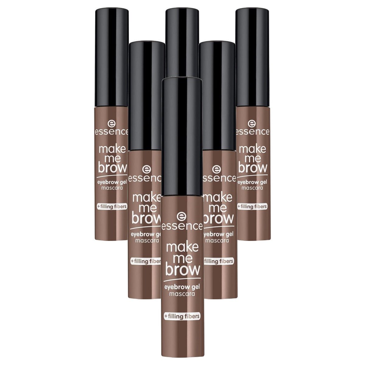essence make me brow eyebrow gel mascara nr. 02 bruin 3,8 ml - 6-pack