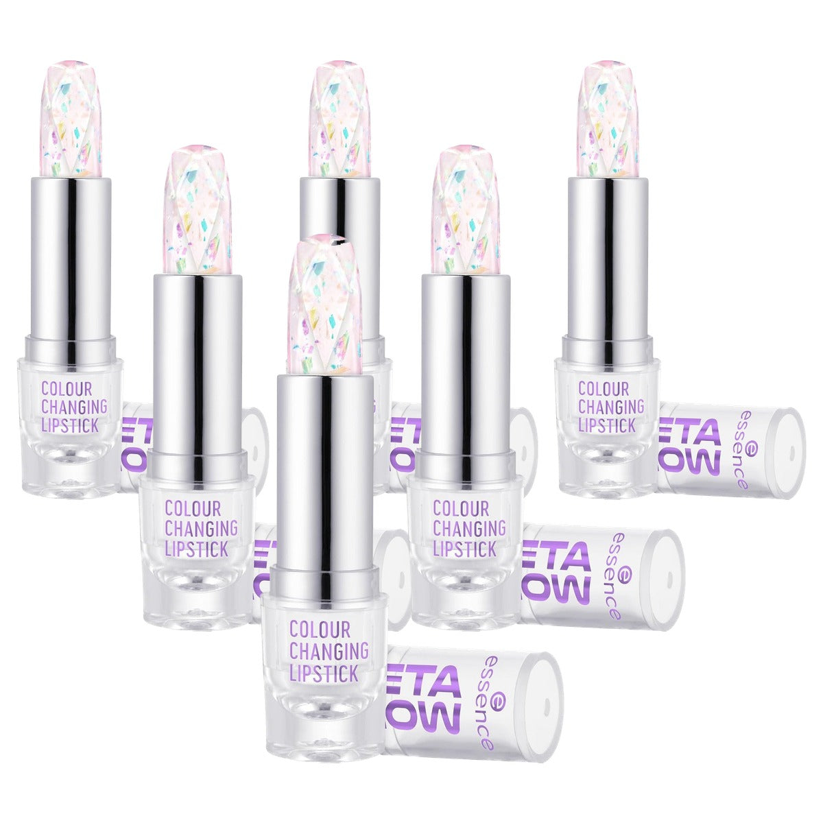 essence Meta Glow Color Changing lippenstift transparant - 6-pack