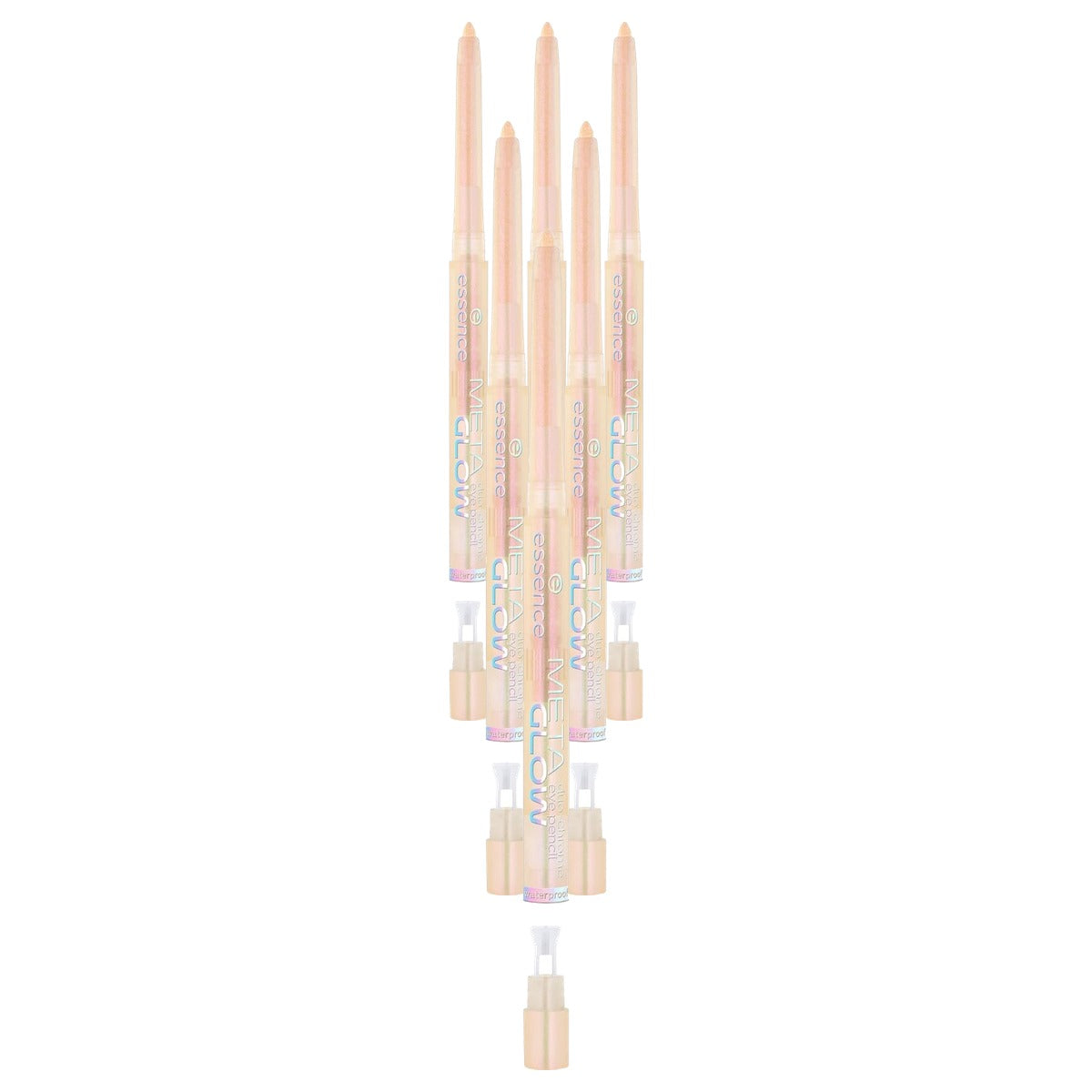 essence Meta Glow duo-chrome oogpotlood 01 roze - 6-pack